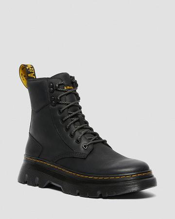 Black Men's Dr Martens Tarik Wyoming Leather Utility Ankle Boots | CA 452EBC